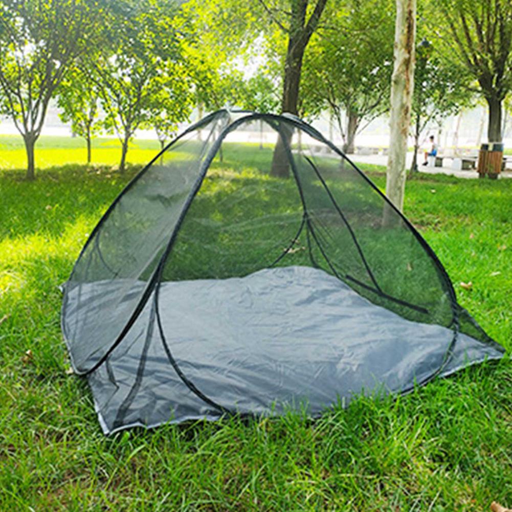 Cheap Goat Tents Outdoor Camping Anti Bug Tent Summer Pop Up Mesh Tent 2Person Rodless Outdoor Camping Tent Portable Beach Inner Mesh Tent Tents